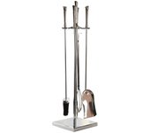 Chimenea set 4 inox aluminio 11x3x69 niquelado