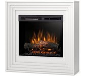 Karta - chimenea eléctrica independiente con calefacción por suelo radiante led - 23' - blanco mate - 90 x 89.6 x 30.5