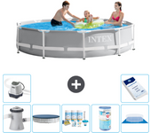 Paquete de piscina - intex - alrededor - 305x305x76 cm + accesorios a2006