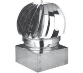 Chimenea giratoria galvanizada cuadrada y rectangular - base cuadrada 22x22 cm