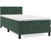 Somier de láminas con colchón verde oscuro 90x200 cm