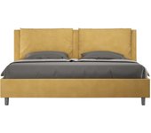 Cama sin somier acolchada 180x200 microfibra ocre antea