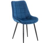 Silla de comedor gigi de terciopelo azul