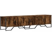 Mueble tv | mueble de salón madera de ingeniería roble ahumado 180x34x41 cm cfw13068