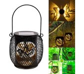 Linternas solares colgantes para exteriores, farol solar impermeable ip65, linterna decorativa de hierro, 1 ud.