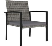 4 piezas sillas de comedor de jardín | silla de exterior | sillon jardín ratán sintético gris cfw599611
