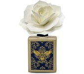 Muha' | profumatore per ambiente art diffuser, fragranza fiori di cotone, diffusore ambiente con rosa in legno di betulla, formato da 100 ml