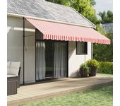Maison exclusive - tela de repuesto de toldo rayas rojas y blancas 4,5x3,5 m