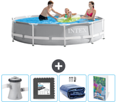 Paquete de piscina - intex - alrededor - 305x305x76 cm + accesorios cb121