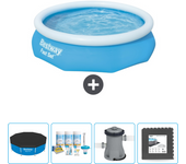 Paquete de piscina - bestway - alrededor - 305x305x76 cm + accesorios cb3