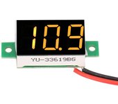 5 minivoltímetros de tubo digital led cc 2,4 v 30 v probador de voltaje de dos cables de 0,36 pulgadas, 5 colores