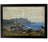 Poster de galicia. láminas de comunidades autonomas de espana. marco blanco - a3