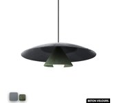 Lámpara colgante de hormigón aterciopelado - olemi velvet concrete | gris - espárragos