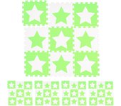 45 losas alfombra puzle bebé, goma eva, colchoneta niños, sin sustancias nocivas, suelo juego, gateo, blanco y verde