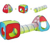 Succebuy carpa juego 3 en 1 para niños con túnel, casita juego pop-up para bebés y niños pequeños, incluye bolsa de transporte y correas de sujeción