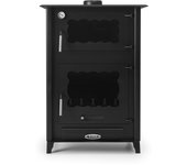 Prensa stove etna - estufa de leña 13kw, vidrio cerámico, alta eficiencia, estilo innovador