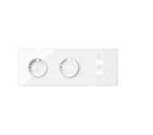 Kit front para 3 elementos con 2 bases enchufe schuko y 1 cargador 2xusb blanco brillante simon 100