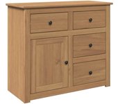 Aparador | aparador de comedor | armario de cocina con cajones panama madera maciza pino 93x40x80 cm cfw30160