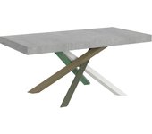 Mesa extensible 90x200/304 cm volantis cemento estructura multicolor 4/a
