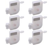 6 piezas de filtro de malla de repuesto para amortiguador de tinta, amortiguador de plástico pp para impresora dx5 dx6 dx7, rosca blanca, modelos de i