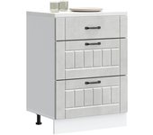 Mueble bajo de cocina | armario de cocina lucca madera contrachapada gris cemento cfw79318