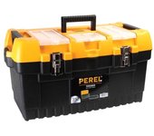 Perel caja de herramientas con pestillos metálicos 56,4x31x31 cm om22m