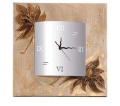 Reloj artesanal nature cuadrado oro acrílico 70 x 70 x 3,5 cm