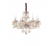 Ideal lux rose - lámpara colgante de 8 luces ámbar