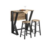 Set mesa alta plegable y 4 taburetes desayuno muebles bar comedor ogt24-n sobuy es