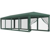 Tienda de jardín | carpa para fiestas con 10 paredes de malla hdpe verde 3x12 m cfw310778