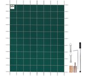 Vevor cobertor rectangular de malla de seguridad para piscina, 18 x 32 pies, verde invierno, para exteriores