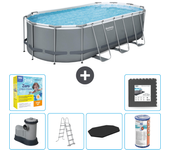 Paquete de piscina - bestway - oval - 549x274x122 cm + accesorios cb35