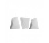 Lampada a sospensione tripla bianca 3x e27 lámpara colgante triple blanca 3x e27