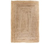 Alfombra rectangular bombay, yute, marrón, epikasa