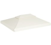 Cubierta de repuesto de cenador crema blanco 310 g/m² 3x4 m cfw28363