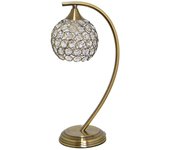 Sobremesa cuero tulipa cristal copen 1xe14