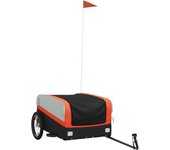 Remolque para bicicleta hierro negro y naranja 45 kg cfw83655