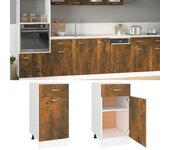 Armario bajo de cocina madera ingeniería roble ahumado