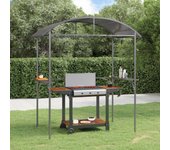 Maison exclusive - cenador barbacoa estante lateral acero antracita 220x115x230 cm