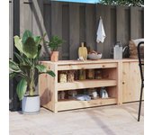 Mueble de cocina exterior 106x55x64 cm madera maciza de pino