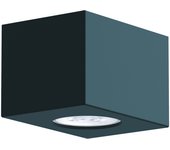 Lumicom | manhattan s lámpara de techo, 1x gu10, max 33w, metal, azul mediterráneo, 10x10cm
