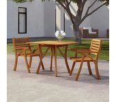 Mesa de jardín 85x85x75 cm madera maciza de acacia vidaxl