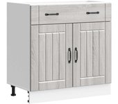 Mueble bajo de cocina | armario de cocina lucca madera contrachapada gris sonoma cfw169067