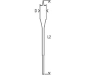 Bosch 2608595490 broca para madera plana selfcut 19x152mm
