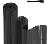 Canisse de pvc canisse de pvc para jardín balcón terraza. valla cortavientos para balcones gris 140 x 700cm