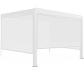 Pérgola bioclimática adosada con iluminación motorizada 3x4m y 3 toldo ( 2 stores 2,60 x 2,32 m et 1 store 3,67 x 2,32 m ) - oviala