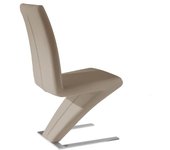 Pack 2 sillas comedor - modelo silva - polipiel - base metal cromada