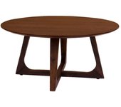 Mesa de café chapa de madera de nogal ø 75 x 36 cm