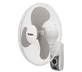 Ventilador de pared blanco con mando a distancia 45w aspas 40cm - edm