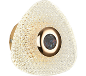 Aplique, luz de pared de metal color dorado y acrílico. led 6w. color luz 4000k. ref. 2122-1w